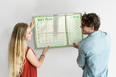 Schreib magnettafel Diätplan und Einkaufsliste