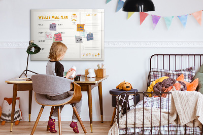 Magnettafel zum schreiben Speiseplan für die Woche