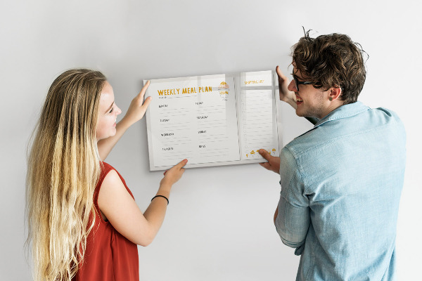 Magnettafel zum schreiben Speiseplan für die Woche