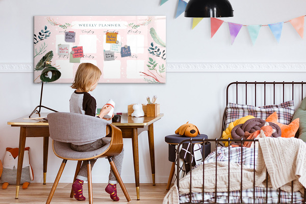Schreib magnettafel Wochenplaner mit Platz für Fotos