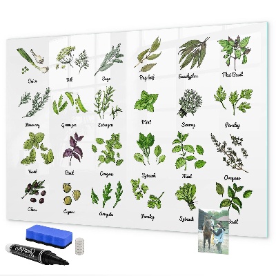 Magnettafel zum schreiben Kräuter und Fotos an einem Ort