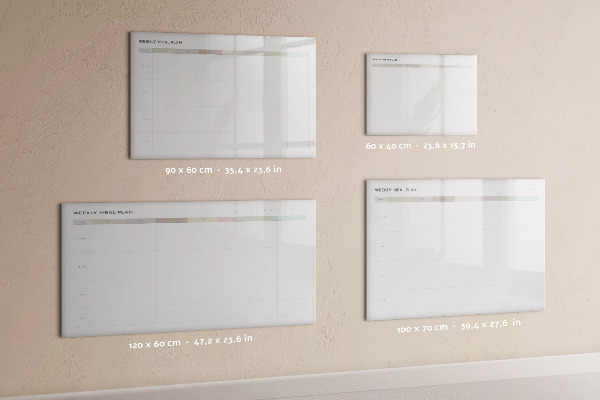 Schreib magnettafel Speiseplan für die ganze Woche