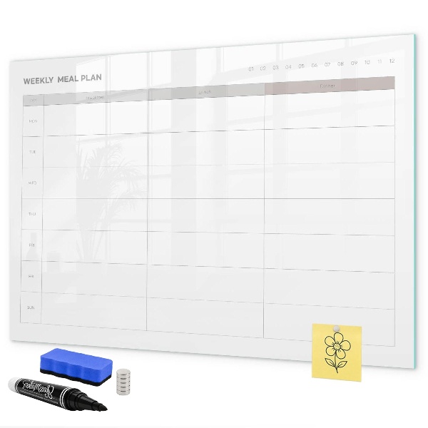 Magnettafel zum schreiben Speiseplan für die Woche