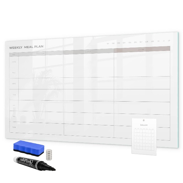 Magnettafel zum schreiben Speiseplan für die Woche