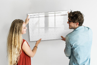 Magnettafel zum schreiben Speiseplan für die Woche