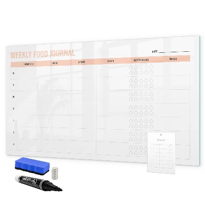 Schreib magnettafel Wöchentliches Ernährungstagebuch und Notizen