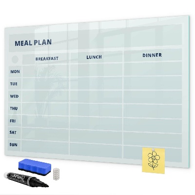 Schreib magnettafel Speiseplan mit Platz für Fotos