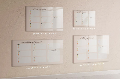 Magnettafel zum schreiben Wochenplaner mit Platz für Fotos