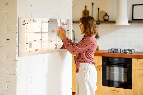 Schreib magnettafel Wochenplaner mit Platz für Fotos
