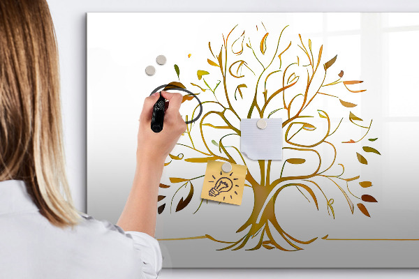 Schreib magnettafel Erinnerungsbaum mit Fotos und Notizen