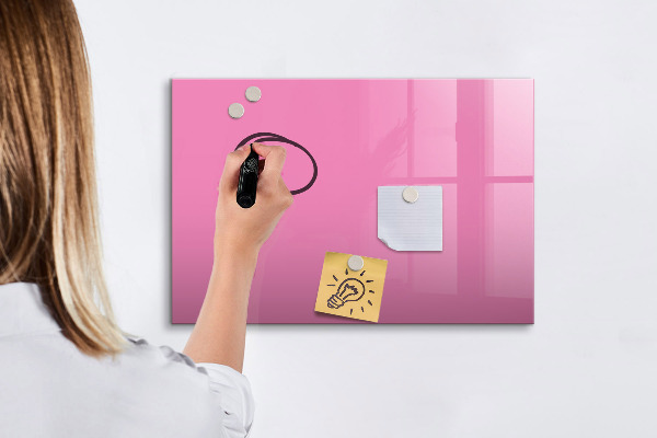 Schreib magnettafel Rosa Tafel für Notizen und Fotos