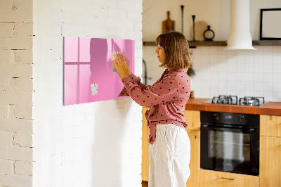 Schreib magnettafel Rosa Tafel für Notizen und Fotos