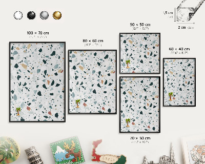 Magnettafel Metall mit Rahmen in Schwarz Dynamische Muster