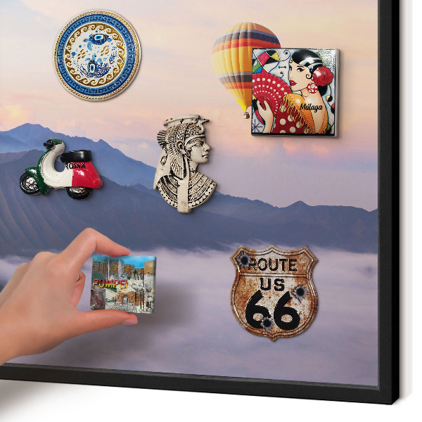 Magnettafel Metall mit Rahmen in Schwarz Sky Journey