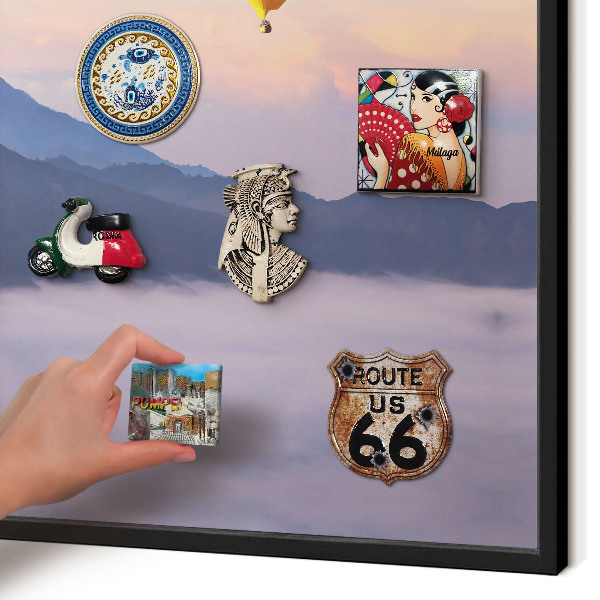Magnettafel Metall mit Rahmen in Schwarz Sky Journey