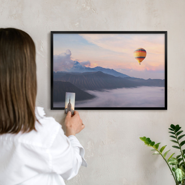 Magnettafel Metall mit Rahmen in Schwarz Sky Journey