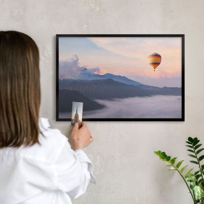 Magnettafel Metall mit Rahmen in Schwarz Sky Journey