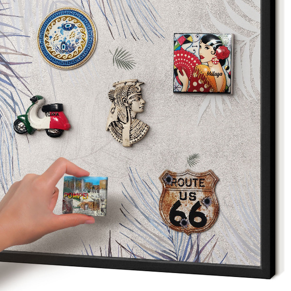 Magnettafel Metall mit Rahmen in Schwarz Laubige Eleganz