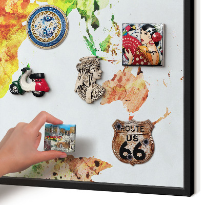 Magnettafel Metall mit Rahmen in Schwarz Farbkarte