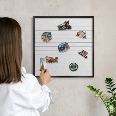 Magnettafel Metall mit Rahmen in Schwarz Whiteboards