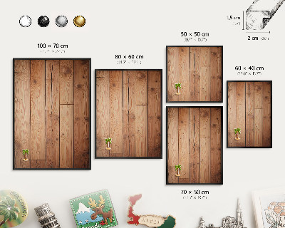 Magnettafel Metall mit Rahmen in Schwarz Holzbretter