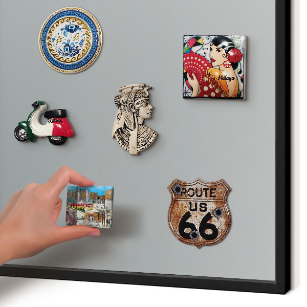 Magnettafel Metall mit Rahmen in Schwarz Blauer Farbverlauf