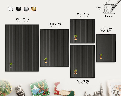 Magnettafel Metall mit Rahmen in Schwarz Paneeltextur