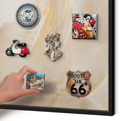 Magnettafel Metall mit Rahmen in Schwarz Elegante Abstraktion
