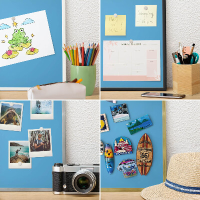 Magnetpinnwand Metall für Urlaubsmagnete mit schwarzem Rahmen Blaues Wasser