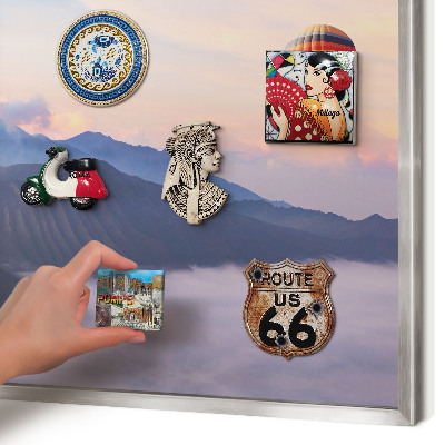 Dekoratives Magnetboard aus Metall in Silberrahmen Sky Journey
