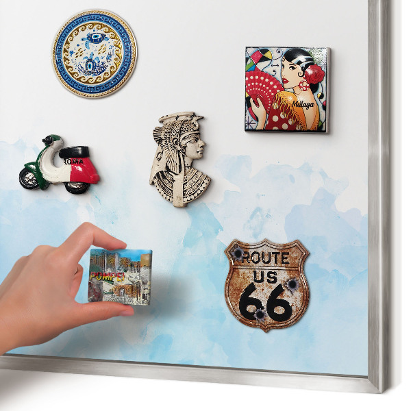 Metalltafel für Magnete mit silbernem Rahmen Entspannende Landschaft