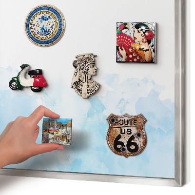 Metalltafel für Magnete mit silbernem Rahmen Entspannende Landschaft