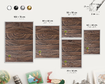 Metalltafel für Magnete mit silbernem Rahmen Holzkonstruktion