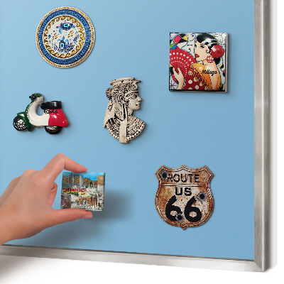 Metalltafel für Magnete mit silbernem Rahmen Blaue Farbe
