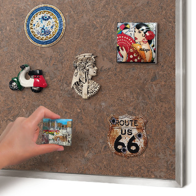Metalltafel für Magnete mit silbernem Rahmen Herbstteppich
