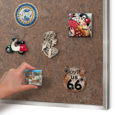 Metalltafel für Magnete mit silbernem Rahmen Herbstteppich