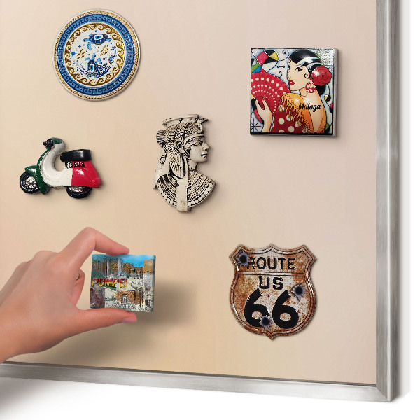 Metalltafel für Magnete mit silbernem Rahmen Zartes Beige