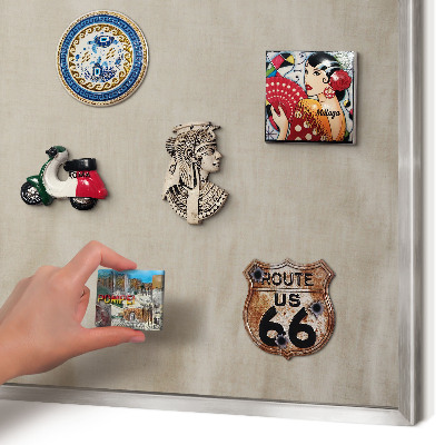 Metalltafel für Magnete mit silbernem Rahmen Beige ruhig