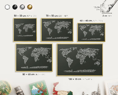 Magnettafel für Urlaubsmagnete in Goldrahmen Textkarte