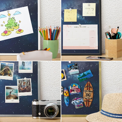 Magnettafel für Urlaubsmagnete in Goldrahmen Sternenraum