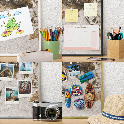 Magnettafel für Urlaubsmagnete in Goldrahmen Reliefkarte