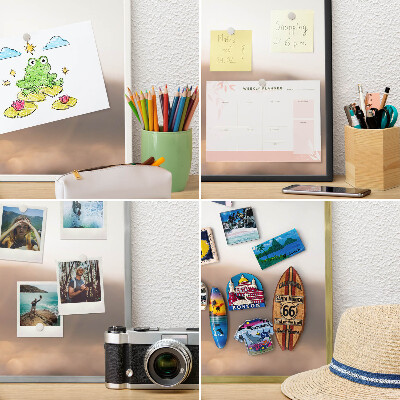 Magnettafel für Urlaubsmagnete in Goldrahmen Retro-Reisen