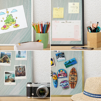 Magnettafel für Urlaubsmagnete in Goldrahmen Pastellwirbel