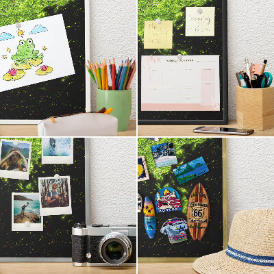 Magnettafel für Urlaubsmagnete in Goldrahmen Grüne Karte
