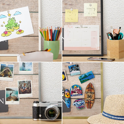 Magnettafel für Urlaubsmagnete in Goldrahmen Motivation jeden Tag