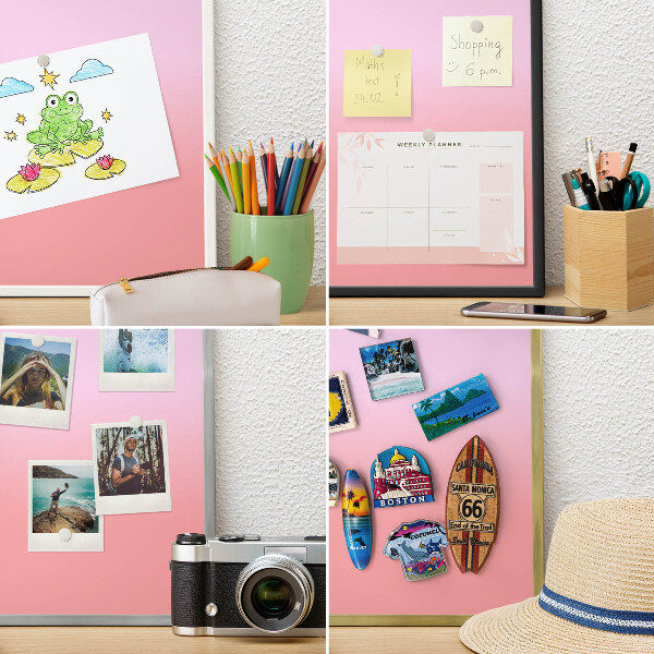 Magnettafel für Urlaubsmagnete in Goldrahmen Feiner Gradient