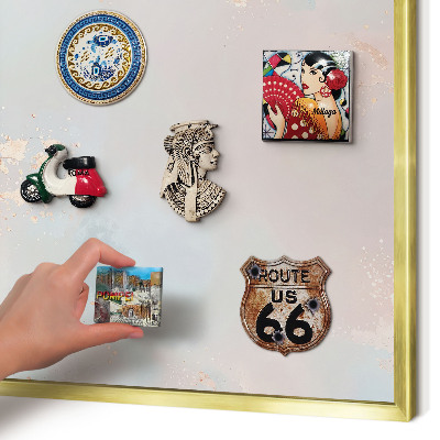 Magnettafel dekorativ bedruckt mit goldenem Rahmen Pastellharmonie