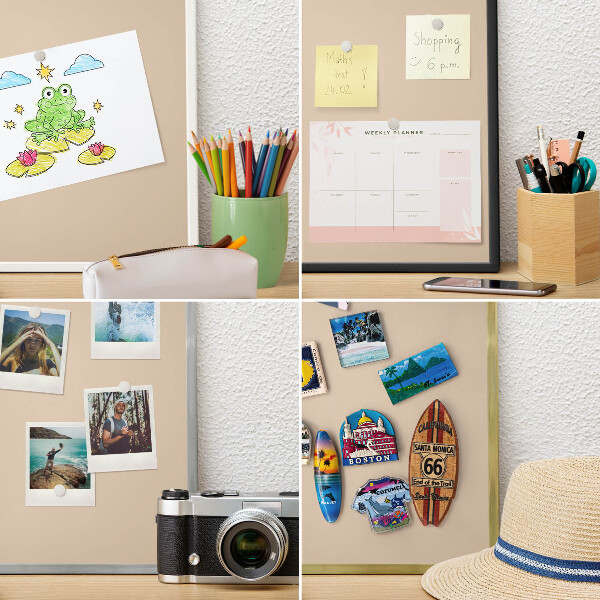 Magnettafel dekorativ bedruckt mit goldenem Rahmen Beige-Orange