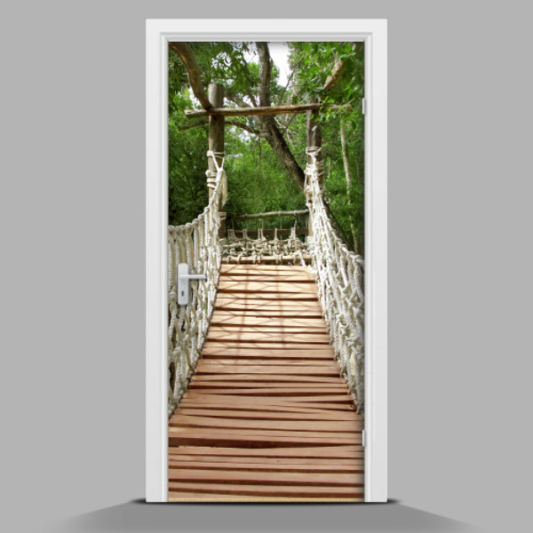 Selbstklebende Türtapete mit Motiv Der Weg in den Wald