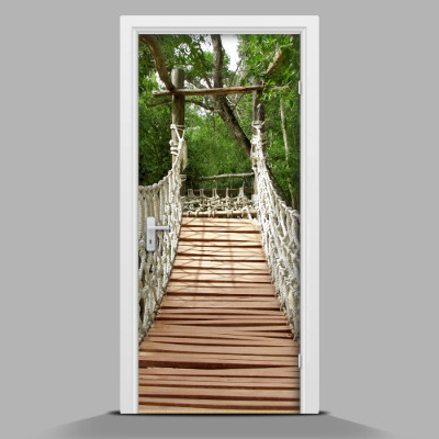 Selbstklebende Türtapete mit Motiv Der Weg in den Wald